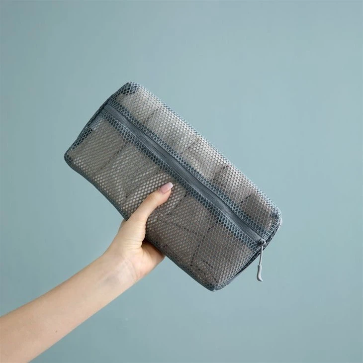 3 PCS Mesh Makeup Bag Storage Bag Set